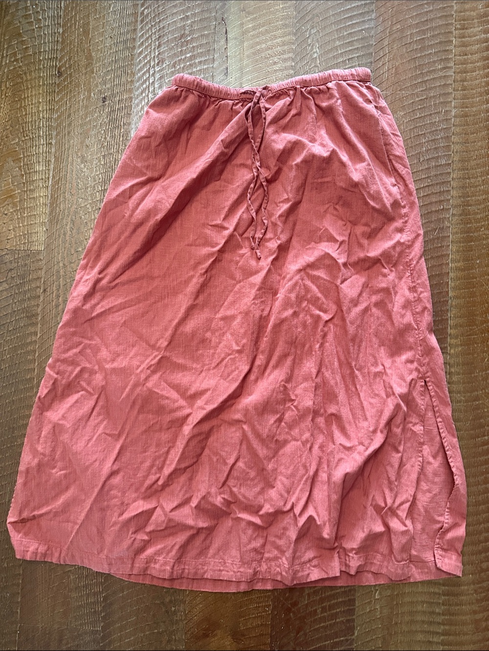Universal Thread Coral Drawstring Midi Skirt